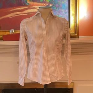 Brooks Brothers women's size 6 Non-Iron Tailored-Fit striped Dress Shirt
